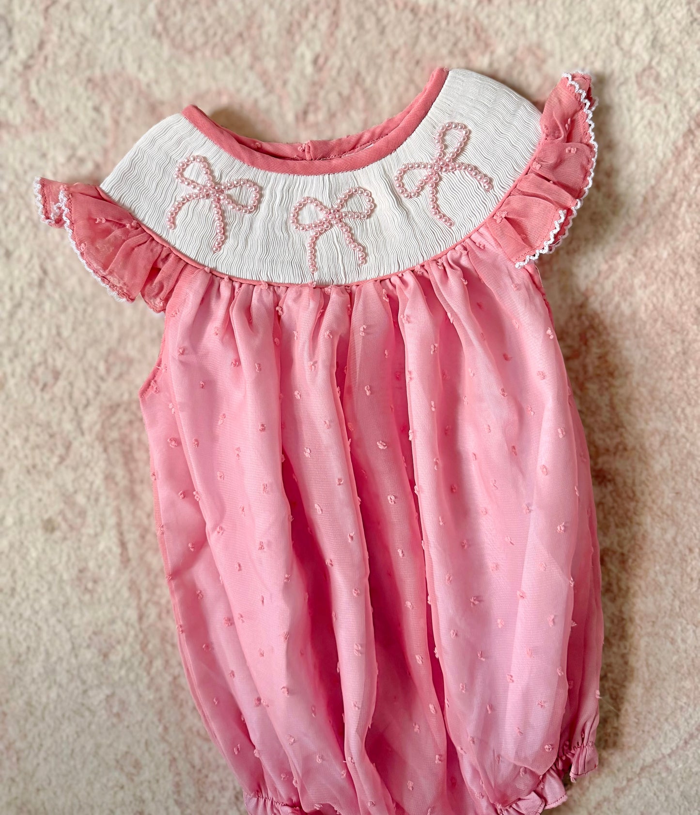 Pink Chiffon Pearl Bubble