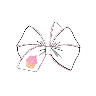 PREORDER: Beaded Cupcake Bow (November TAT)