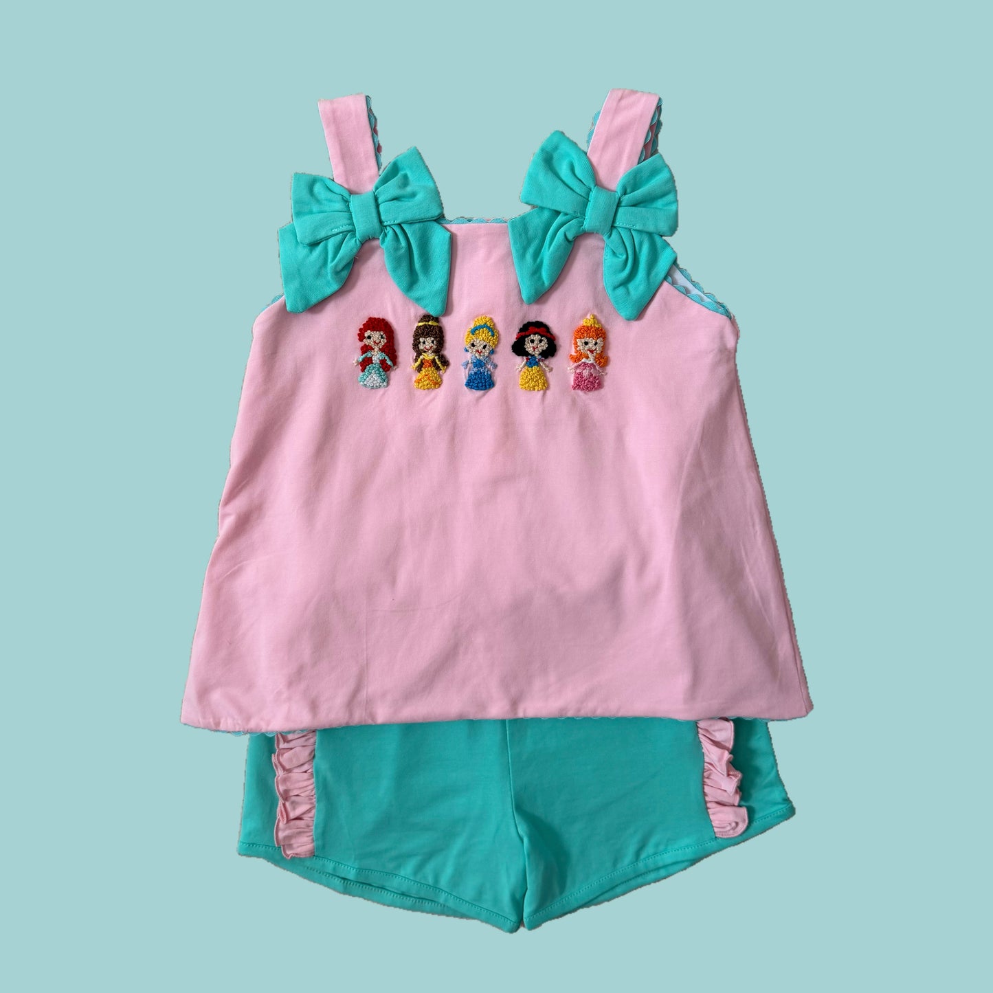 French Knot Princess Shorts Set