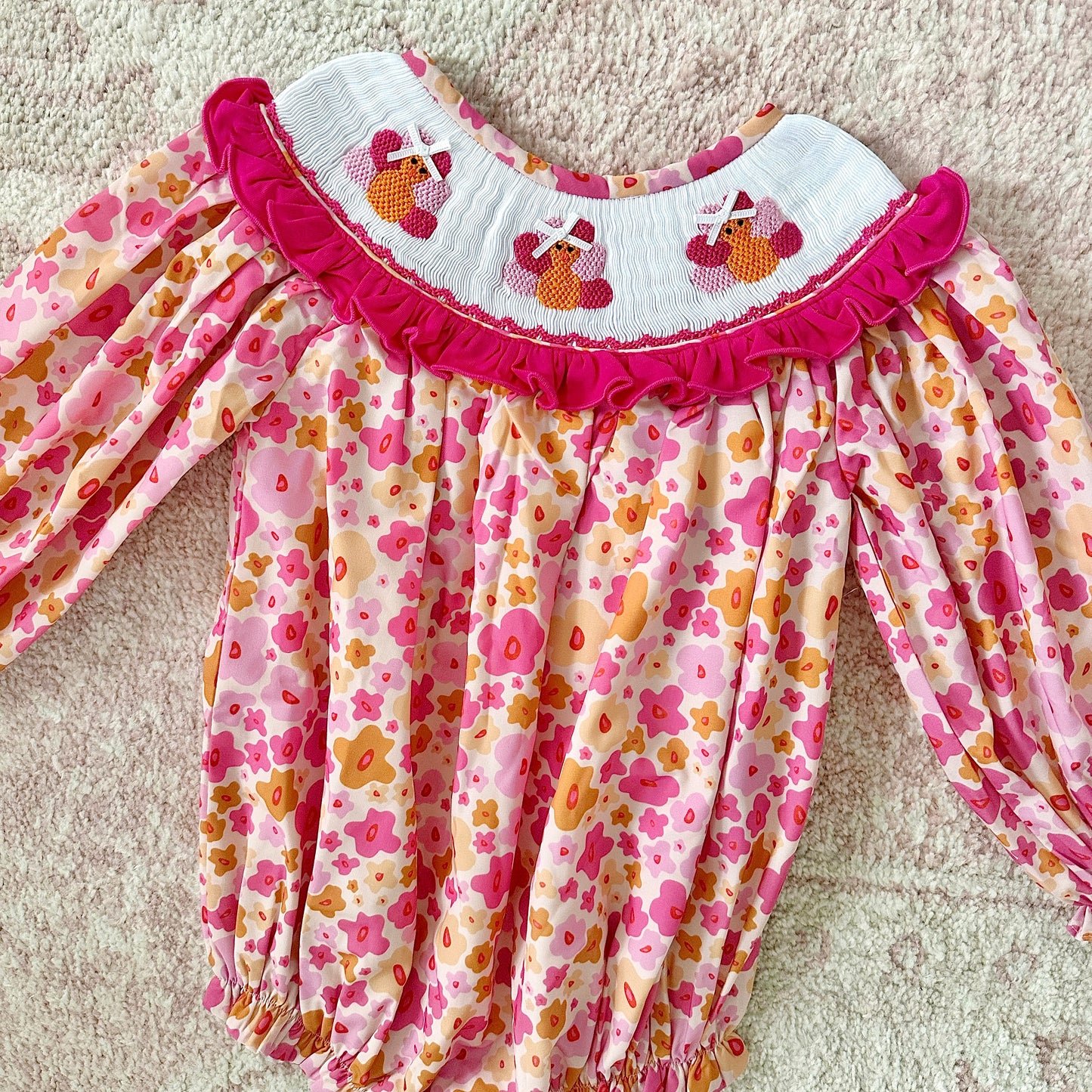 Pink Floral Turkey Bubble