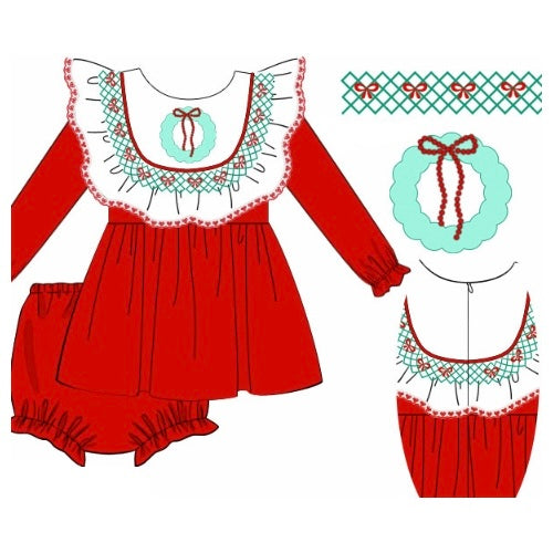PREORDER: Wreath Bib Diaper Set (October TAT)
