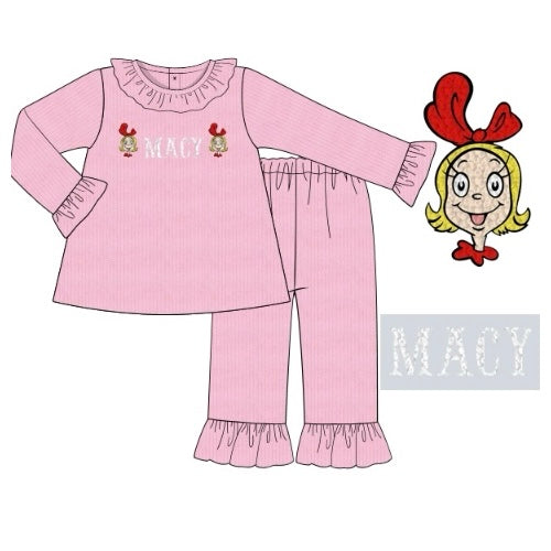 CUSTOM NAME PREORDER: French Knot Who Sweater Pants Set (October TAT)