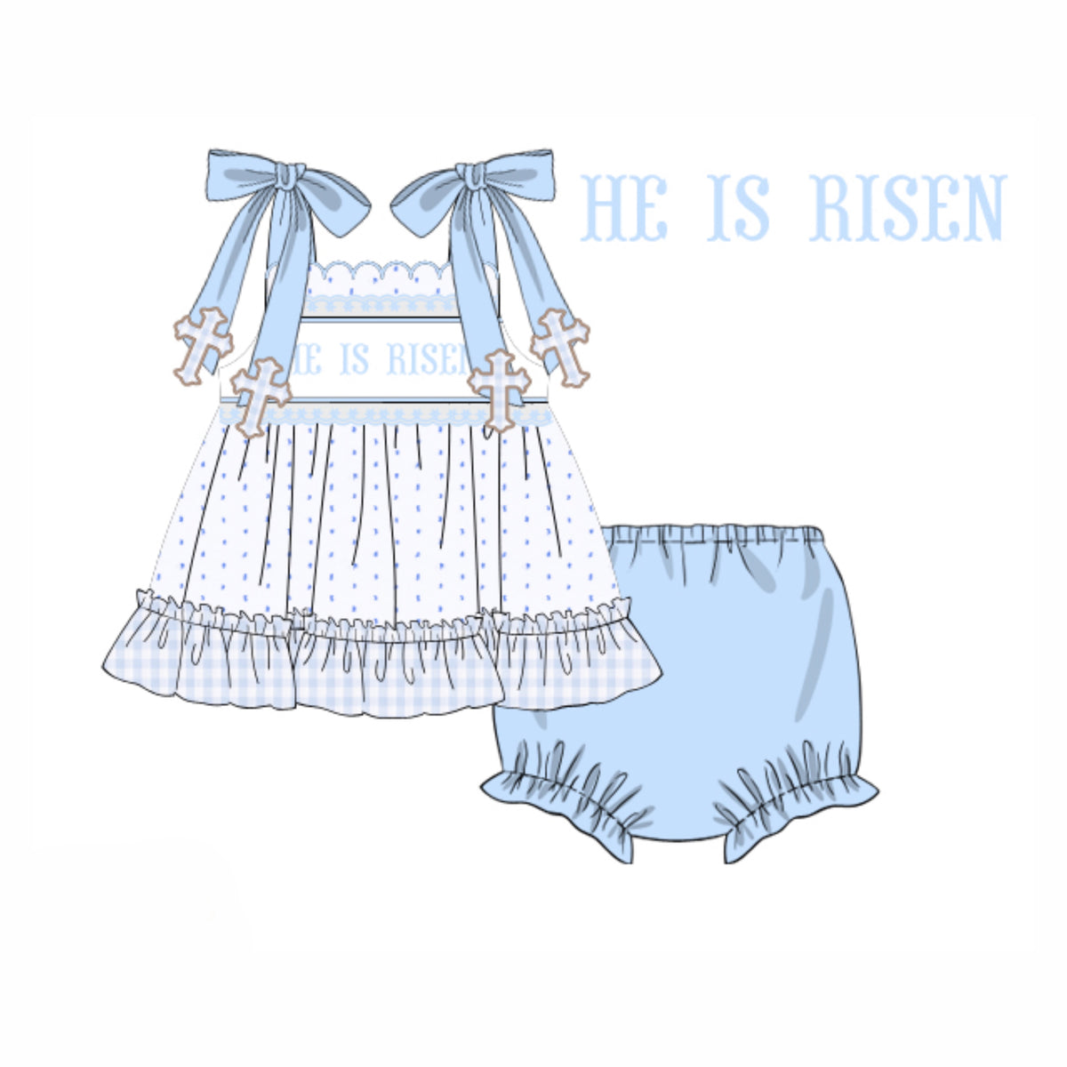 PREORDER: Ragen’s He Is Risen Diaper Set (February TAT)