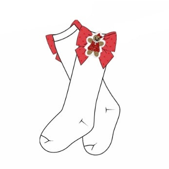PREORDER: Ruthie’s Beaded Gingerbread Socks (October TAT)
