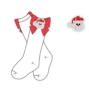 PREORDER: Beaded Santa Socks (October TAT)
