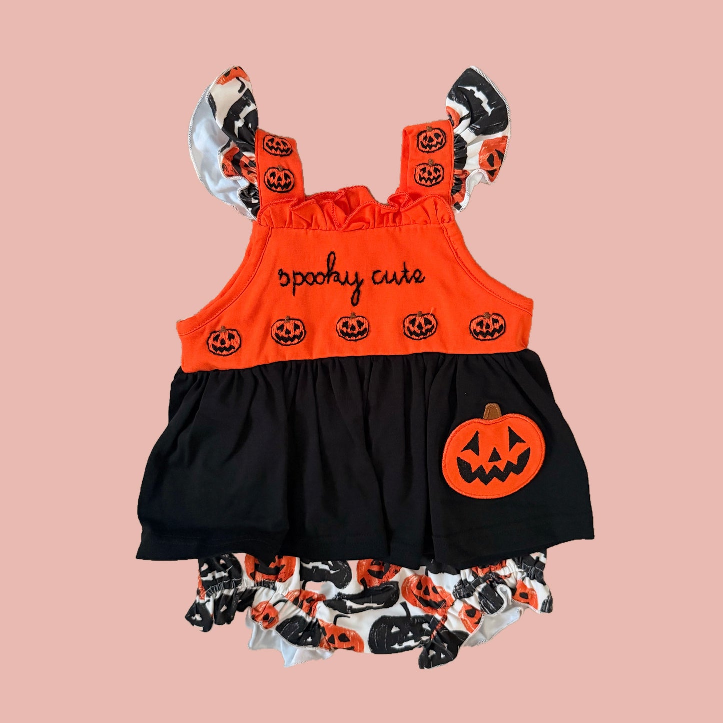 Mikayla’s Spooky Pumpkins Diaper Set