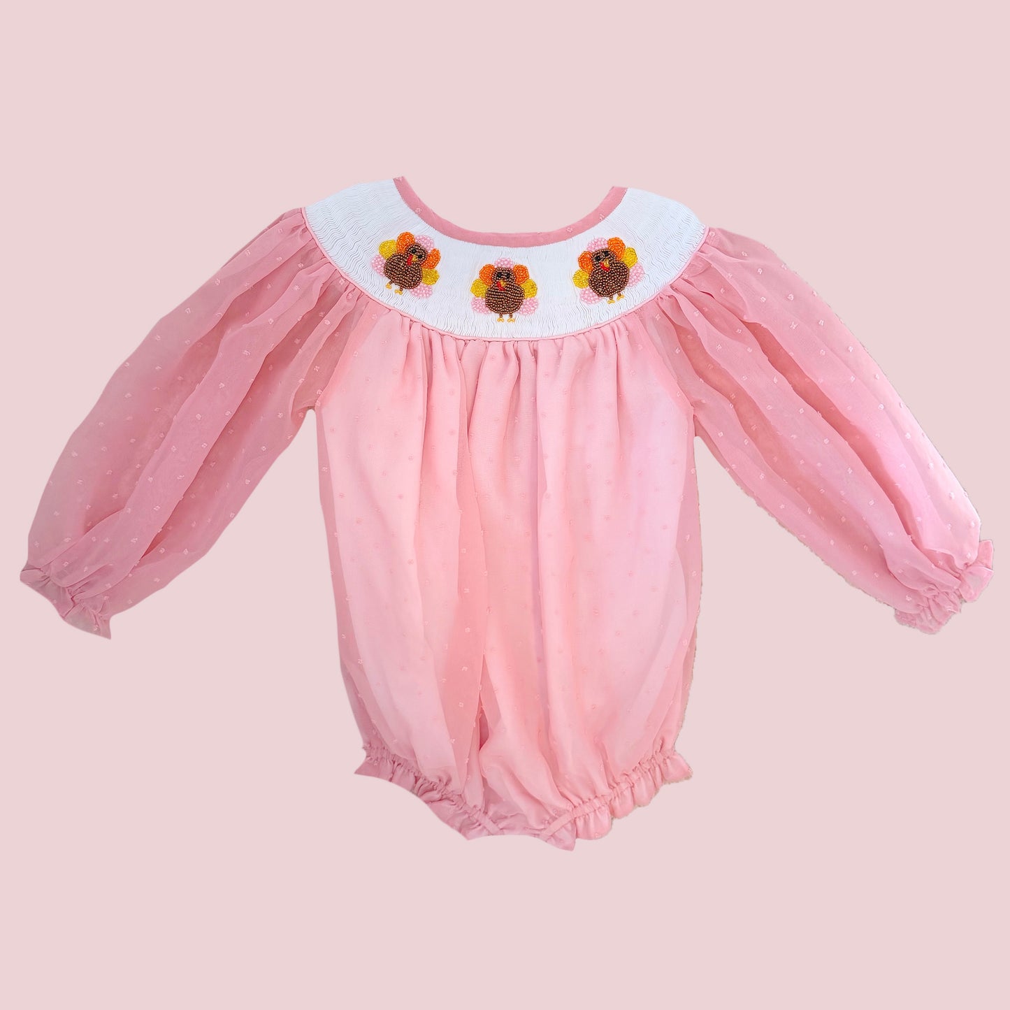 Wrenley's Beaded Turkey Chiffon Bubble