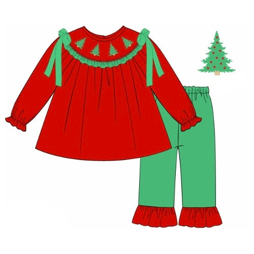 PREORDER: Classic Christmas Trees Pants Set (November TAT)
