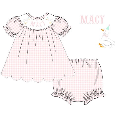 CUSTOM PREORDER: Custom Name Birthday Goose Diaper Set