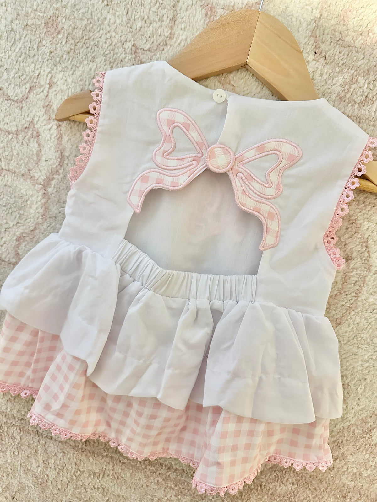 CUSTOM PREORDER: Monogram Heirloom Floral Shadow Embroidery Diaper Set (February TAT)