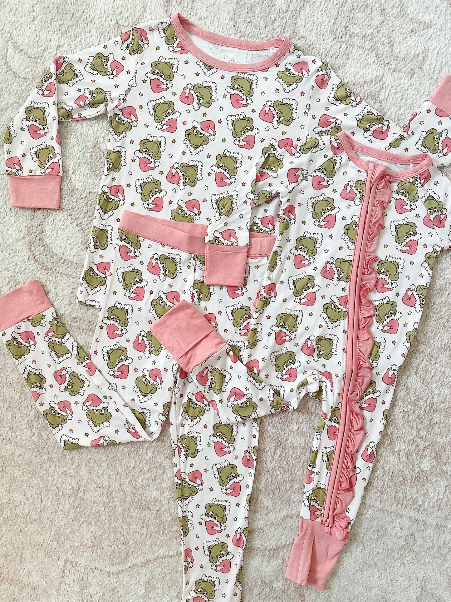 Mean Green Guy Pink Bamboo Zippy