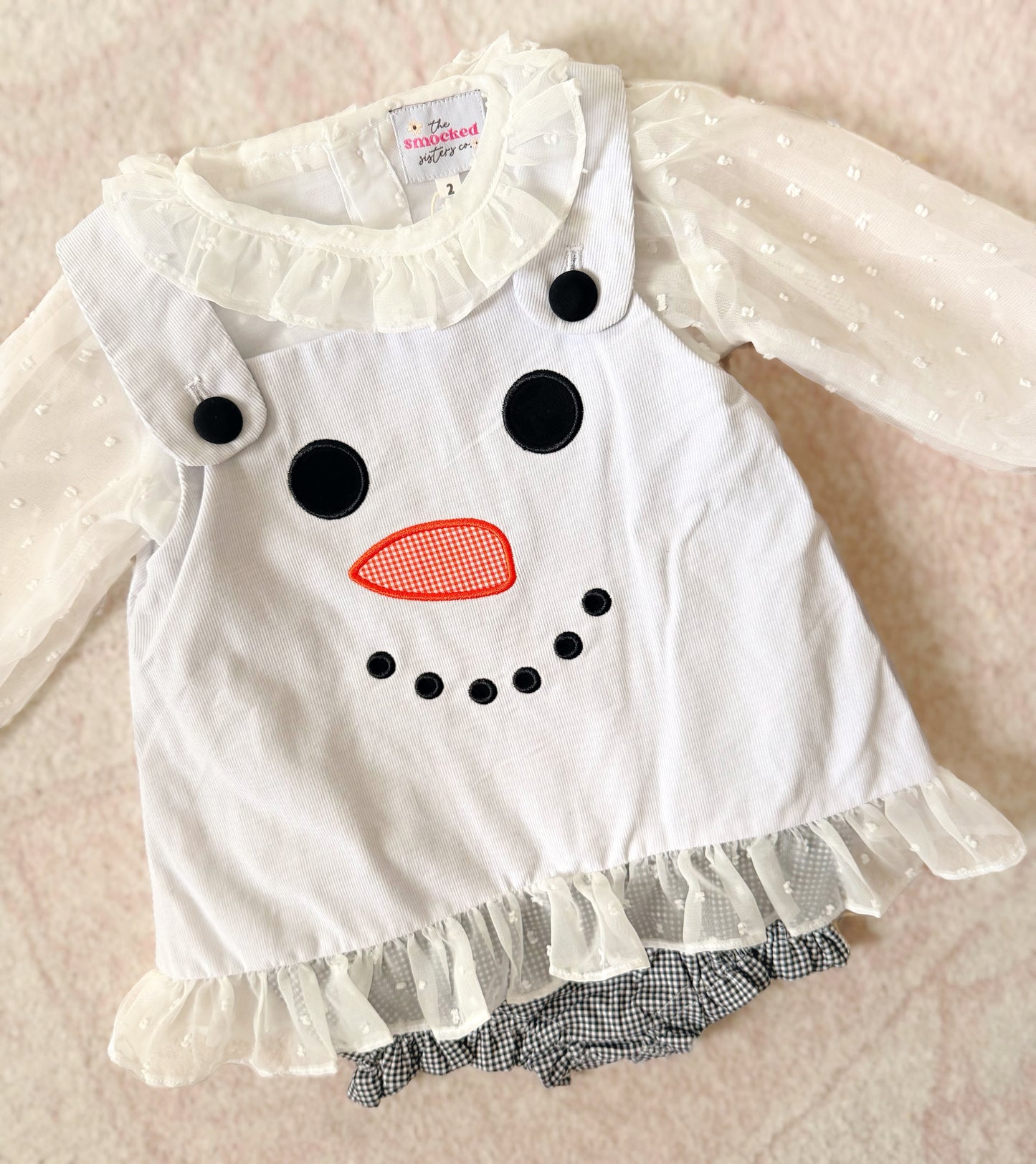 PREORDER: Chiffon & Corduroy Snowman Diaper Set (November TAT)