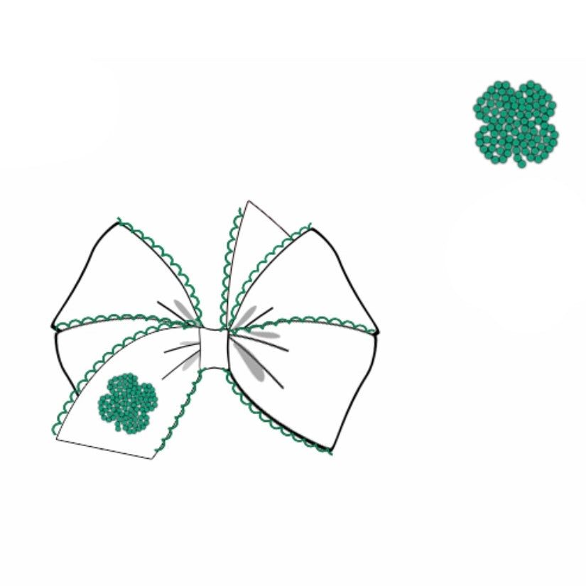 PREORDER: Beaded Shamrock Bow (January TAT)