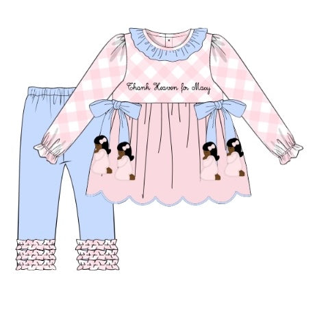 CUSTOM PREORDER: Thank Heaven Legging Set *Brown Girl/Dark Brown Hair* (November TAT)