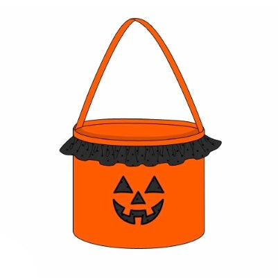 Chiffon & Corduroy Jack-O-Lantern Basket