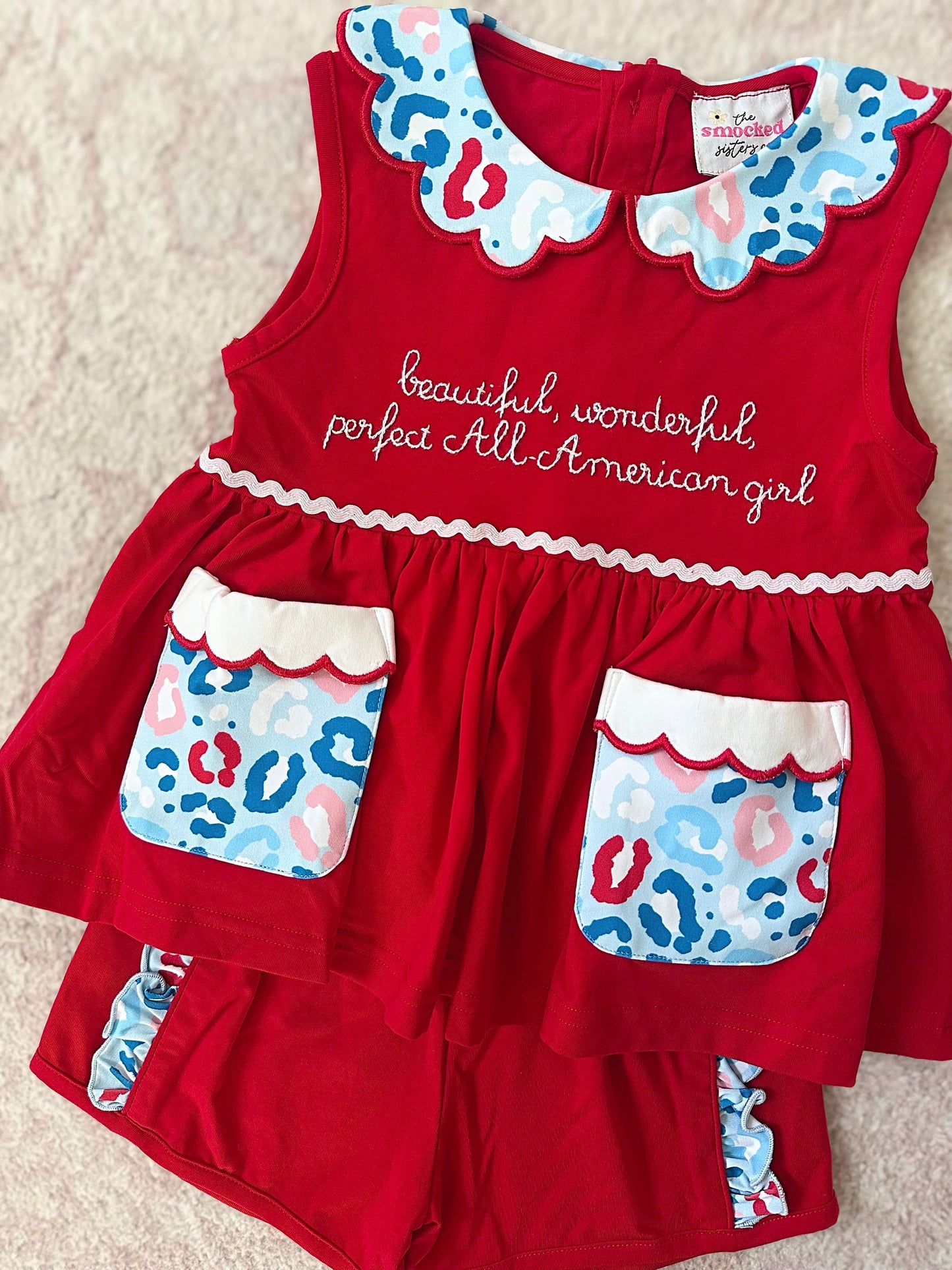 Beautiful Wonderful Perfect All American Girl Shorts Set