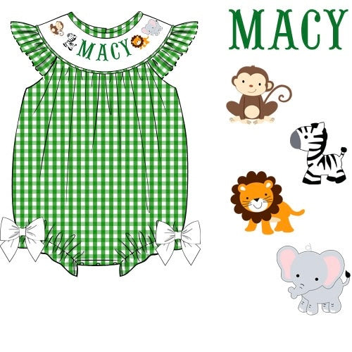 CUSTOM PREORDER: Custom Name Zoo Animals Bubble