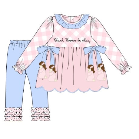 CUSTOM PREORDER: Thank Heaven Legging Set *Tan Girl/Brown Hair* (November TAT)