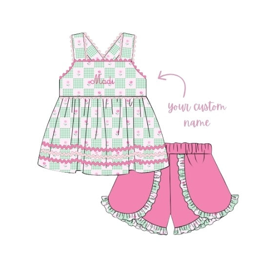 CUSTOM PREORDER: Summer Patchwork Shorts Set (May TAT)