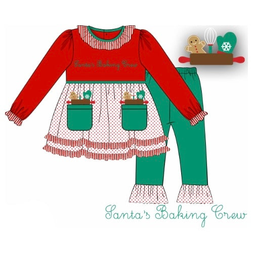 PREORDER: Santa’s Baking Crew Leggings Set (November TAT)