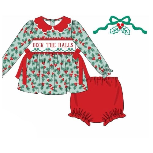 PREORDER: Deck the Halls Diaper Set (October TAT)