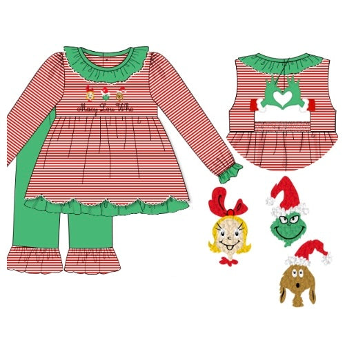 CUSTOM PREORDER: Personalized Little Lou Who Legging Set (October TAT)