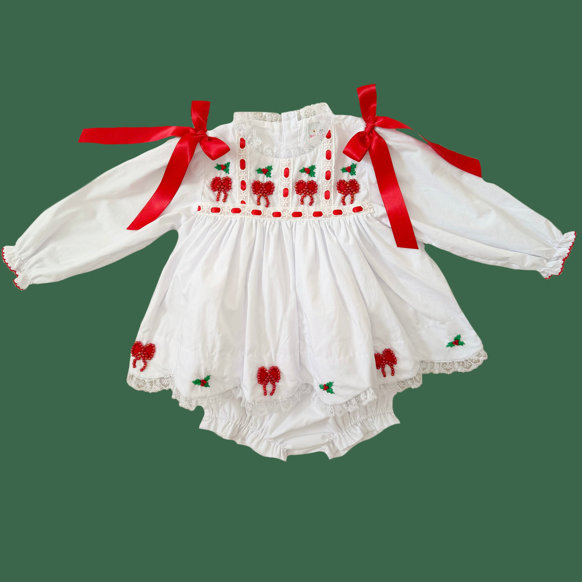 Madi Heirloom Christmas Diaper Set