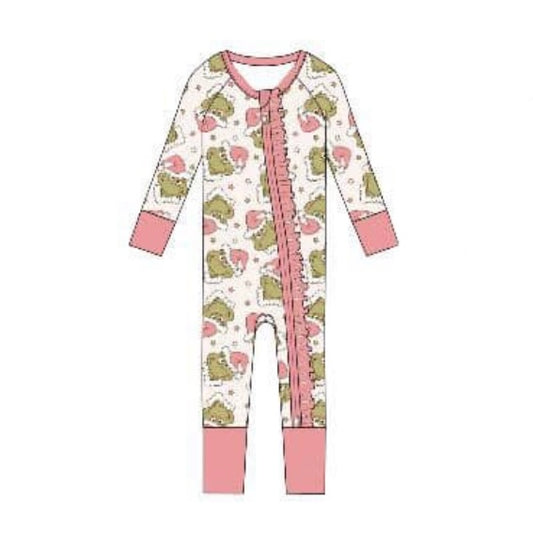 Mean Green Guy Pink Bamboo Zippy