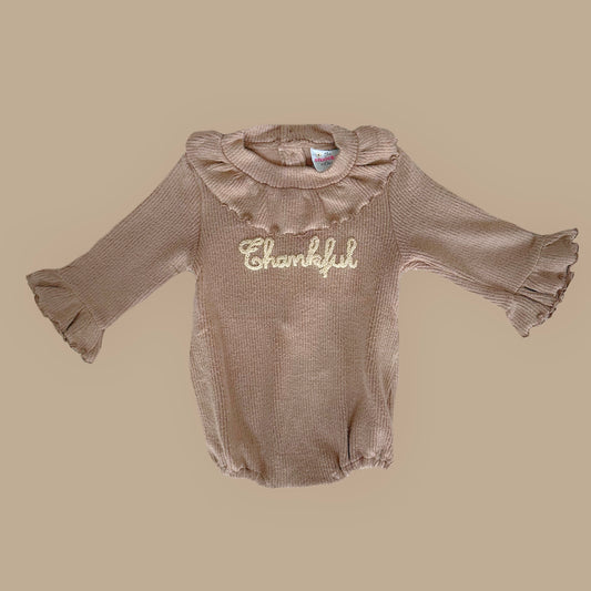 French Knot Thankful Fall Sweater Bubble