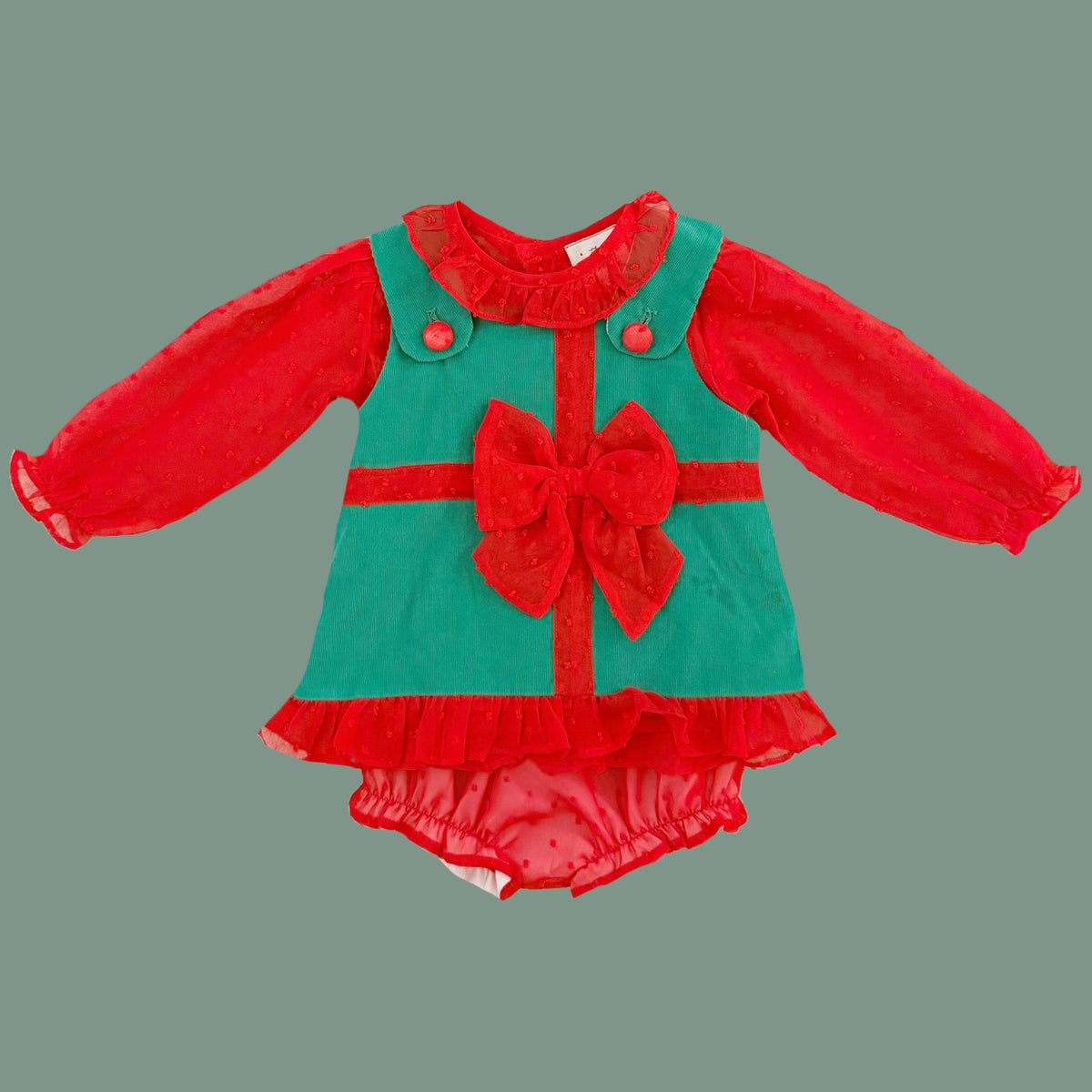 Isabelle’s Chiffon & Corduroy Present Diaper Set