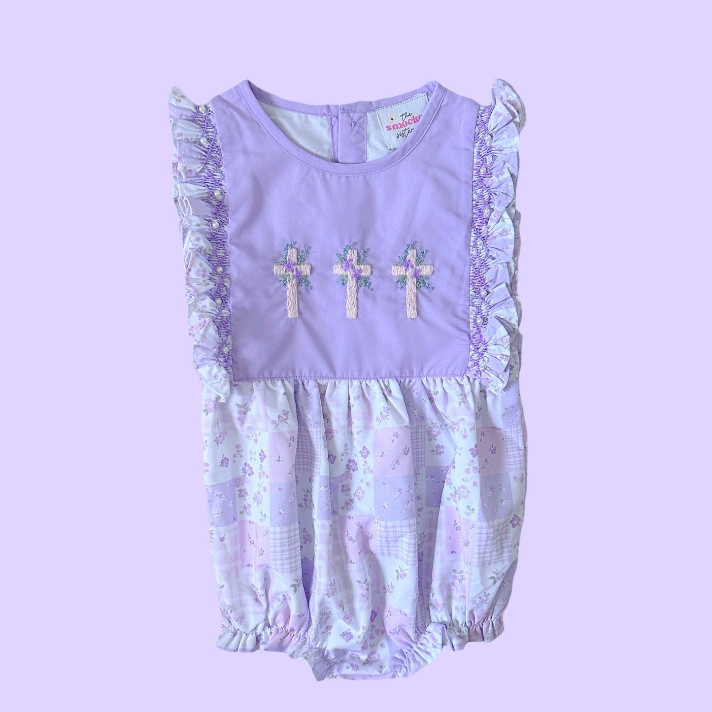 Purple Patchwork Cross Bubble