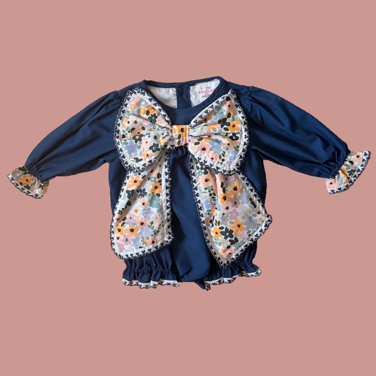 Fall Big Bow Navy Bubble
