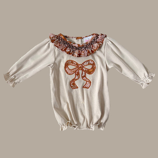 Appliqué Bow Fall Floral Bubble