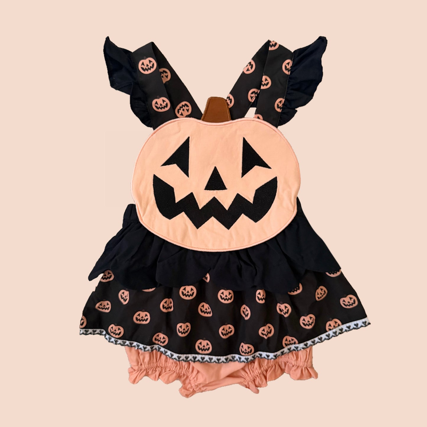 Large Applique Jack-O-Lantern Bubble