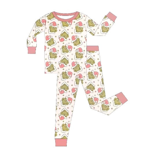 Mean Green Guy Bamboo Pink Set
