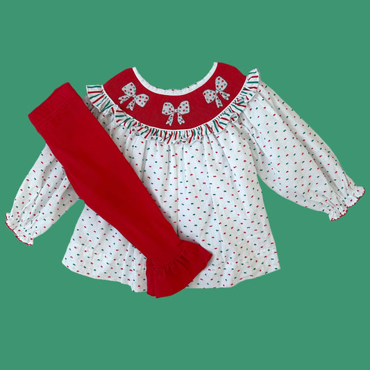 Christmas Bows Pant Set