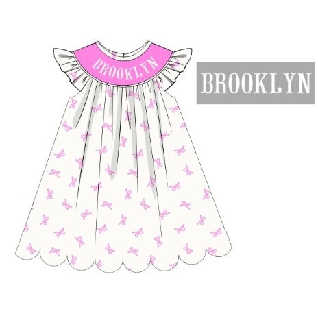 CUSTOM PREORDER: Custom Name Bows Dress