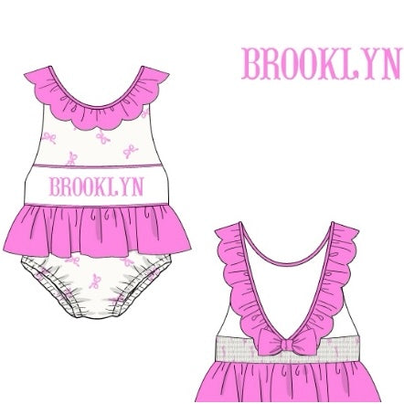CUSTOM PREORDER: Custom Name Bow Swimsuit