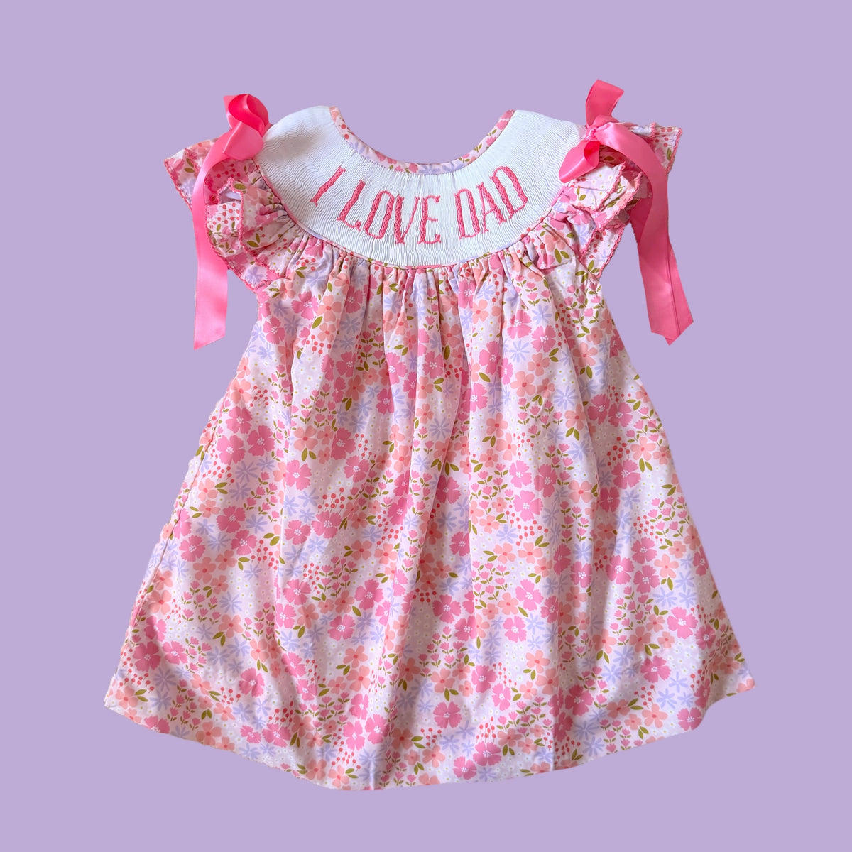 Spring Floral I Love Dad Dress