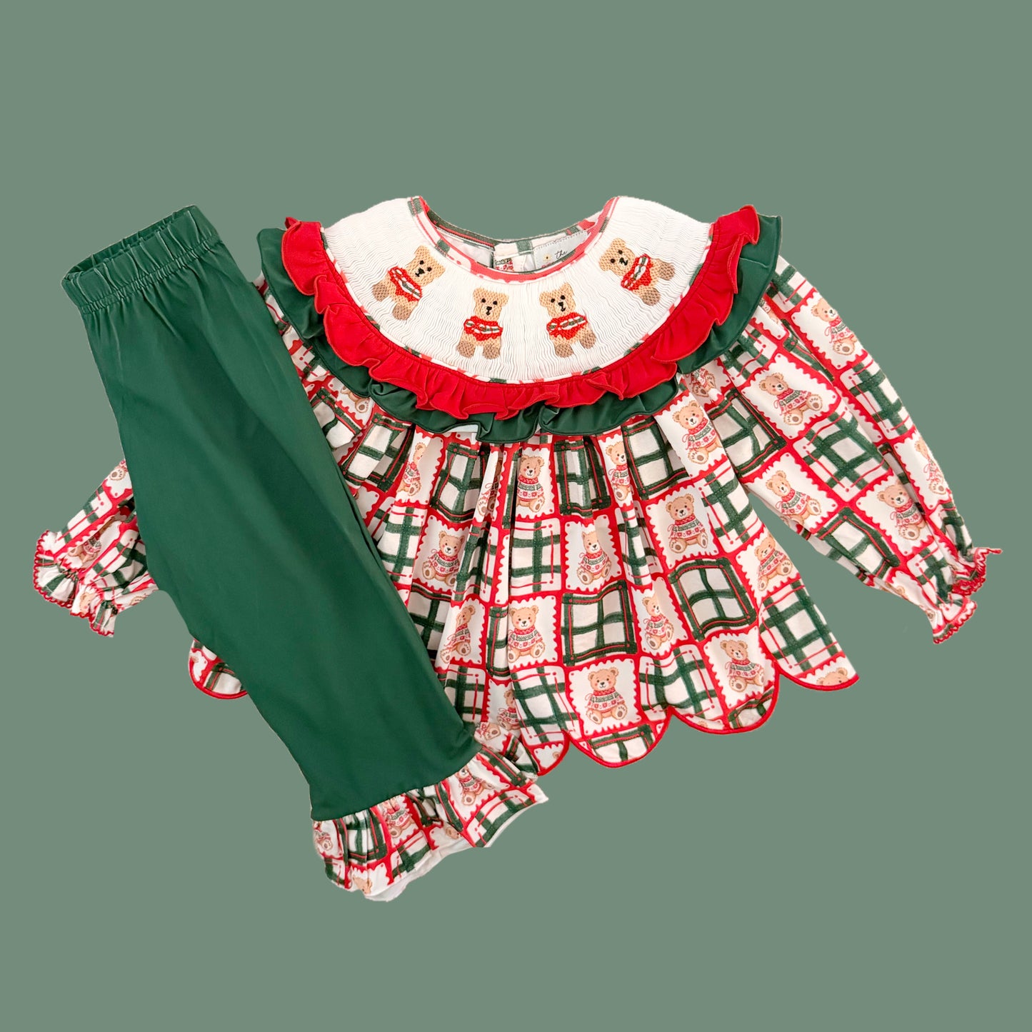Christmas Vintage Bears Pants Set