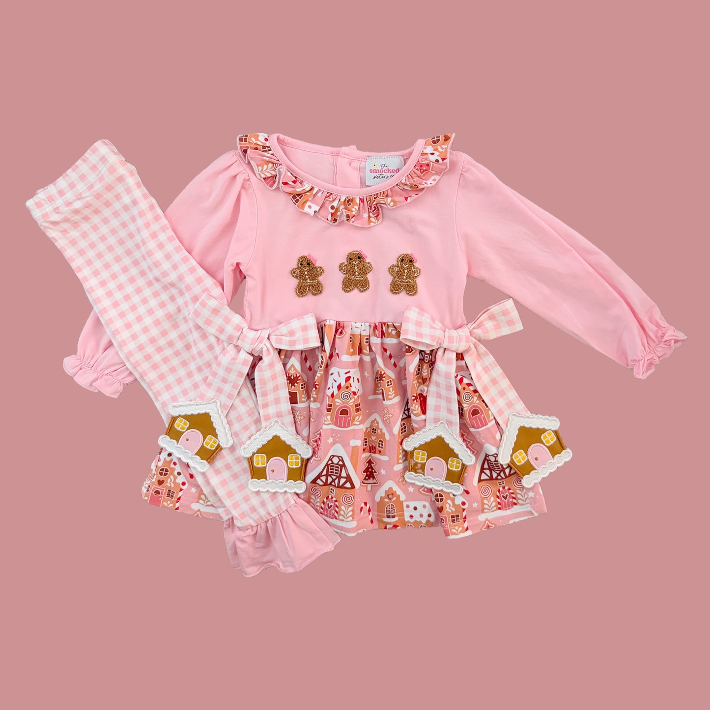French Knot Girly Gingerbread Legging Set
