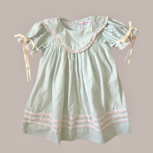 Sage & Tan Heirloom Lace Dress