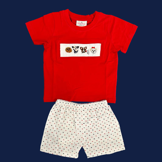 Patriotic Dog Two-Piece Boy Set