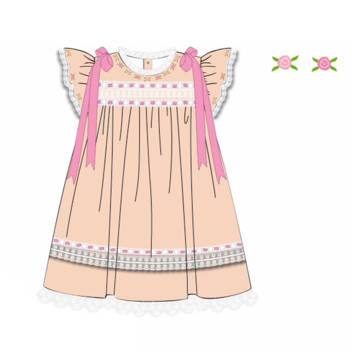 PREORDER: Mattie’s Creamsicle & Pink Satin Dress (February TAT)