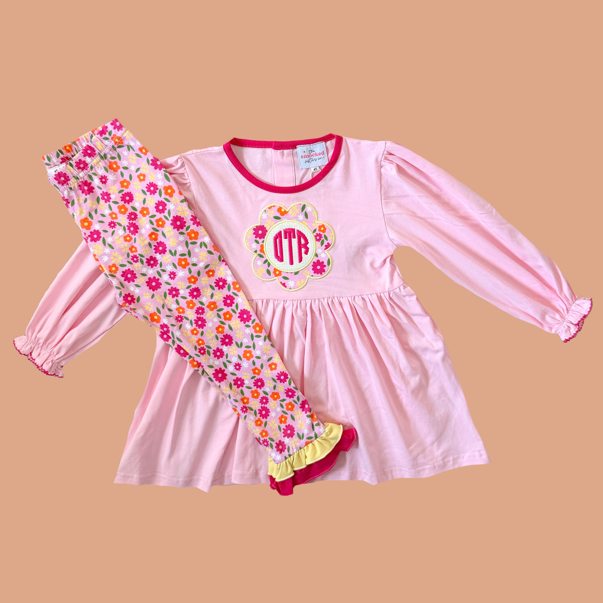 CUSTOM PREORDER: Flower Monogram Legging Set (December TAT)