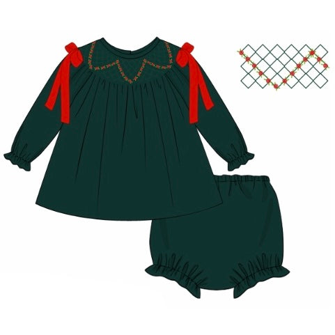 PREORDER: Merry Macy's Satin Christmas Diaper Set (October TAT)