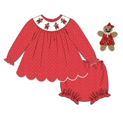 PREORDER: Ruthie’s Beaded Gingerbread Diaper Set (October TAT)