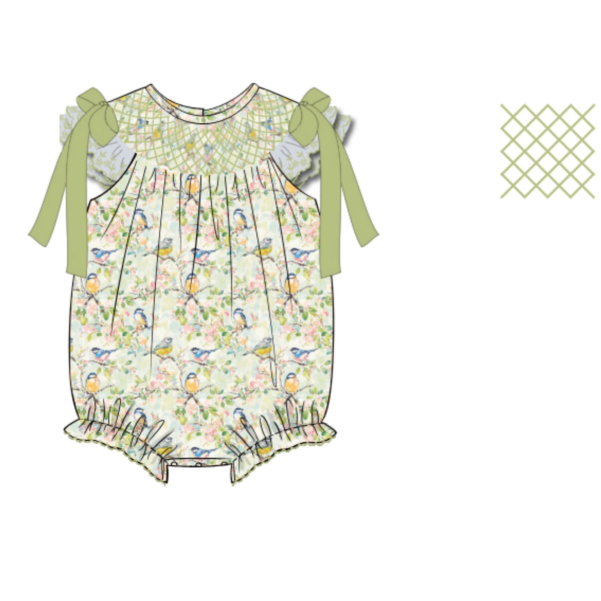 PREORDER: Hayley’s Delicate Bird Toile Bubble (February TAT)
