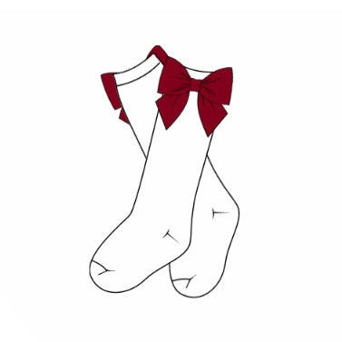 Velvet Bow Socks