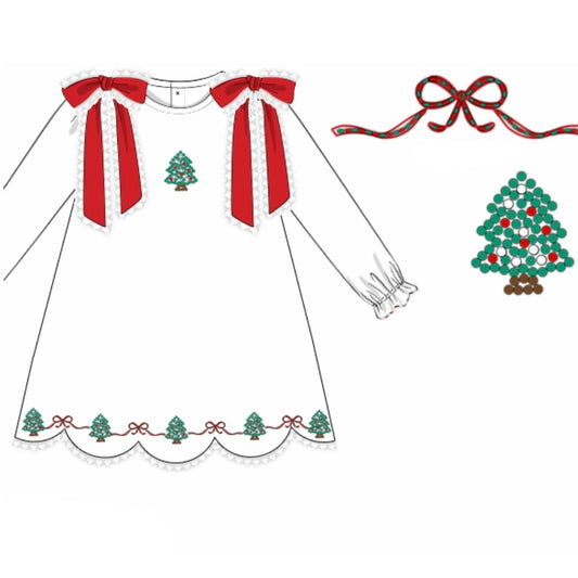 PREORDER: Beaded Christmas Tree Dress (October TAT)